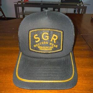 SGR Western Wear Black and Gold Cap